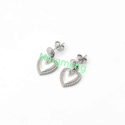 Orecchini in acciaio inossidabile in forma di cuore per donna in oro con orecchini personalizzati in stile cuore di pesco
