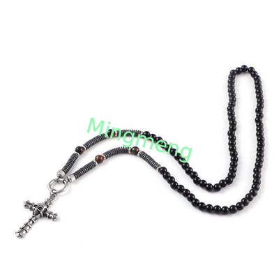 Pendente croce cranio in acciaio inossidabile, europeo e americano transfrontaliero trendy ragazzo collana tag appesa
