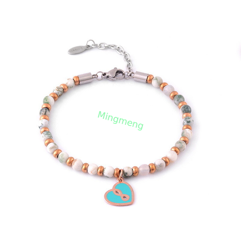 Braccialetto dal cuore di pesco, design minimalista femminile, braccialetto femminile