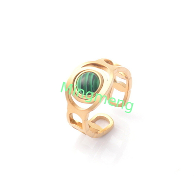 Anello donna moda nicchia design senso titanio acciaio pavone pietra anello donna luce lusso temperamento versatile anello indice aperto